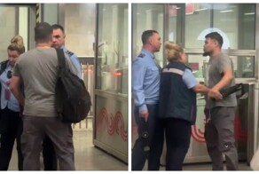 Мужчина угрожает работнику метро