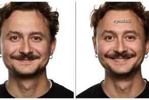 Парень сделал фотографию на паспорт с улыбкой