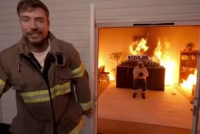 MrBeast устроил экстремальный челлендж: участник оказался в «горящей» комнате ради $500 000