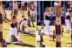 Соревнование дровосеков