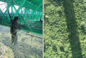 625 метров над землёй: в Китае запустили банджи-джампинг для самых смелых