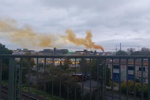 В Германии после ЧП на химическом заводе ядовитое облако дыма заволокло небо