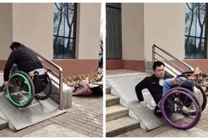 Пандус для инвалидов, которым невозможно пользоваться