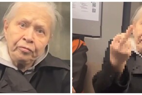 В московском метро бабушка устроила скандал