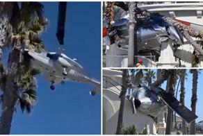 Вертолёт рухнул возле пляжа в Калифорнии