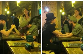 Болезненный финал поединка по армрестлингу