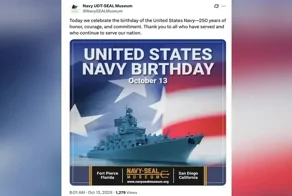 Музей ВМС США поздравил американский флот фотографией российского крейсера "Варяг"