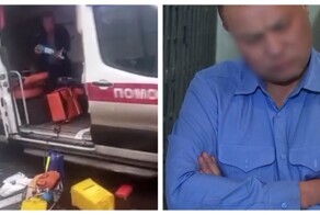 Буйный пациент разгромил автомобиль скорой помощи