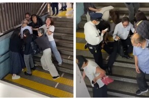В Японии пассажиры метро схватили пожилого извращенца
