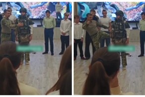 Военный надел на пацана экипировку и предложил всем одноклассникам побить его