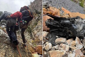 Водитель чудом выжил после падения в пропасть