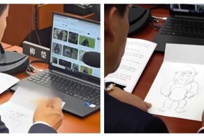 Корейский депутат рисовал гориллу на заседании парламента