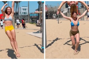 Две девушки впечатлили публику невероятной пластикой и выносливостью