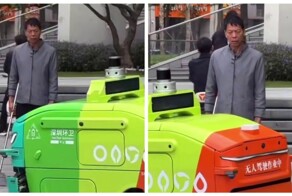 Реакция дворника на робота-уборщика