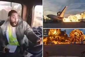 В США водитель грузовика запечатлел  момент крушения самолёта