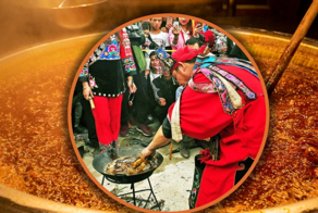 Суд по-китайски с помощью кипящего масла