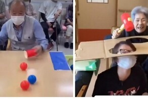 В Японии показали, как в домах престарелых развлекают пожилых людей