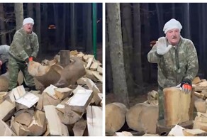 Лукашенко показал мастер-класс по колке дров на чемпионате в Беларуси