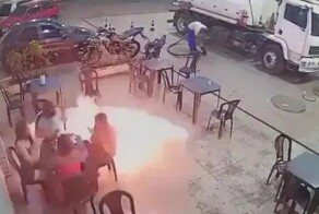 Бесстрашный бразилец решил покурить на заправке и устроил огненный хаос