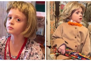 Девочка воссоздала сцену из фильма «Любовь и голуби»