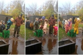 В детских садах Дании детям разрешают и даже поощряют играть в грязи