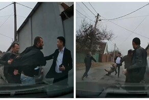 В Краснодаре мужчина в костюме постоял один против группы нападающих