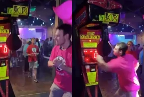 Смелый удар: попытка вбить по боксерской груше «нерабочей» левой