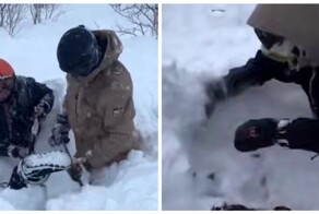 В Хакасии туристку накрыло снежной лавиной