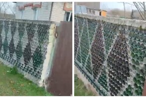 Забор из бутылок