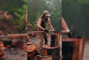 Красота с топором: канадка, которая впечатляет силой