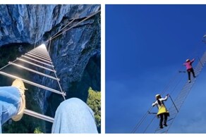 Аттракцион для смелых в Китае