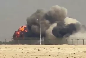 В Дубае на авиашоу разбился индийский истребитель