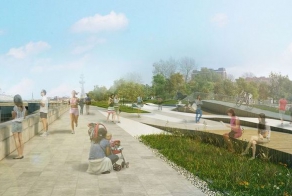 Проект пешеходной зоны на Крымской набережной (9 фото)