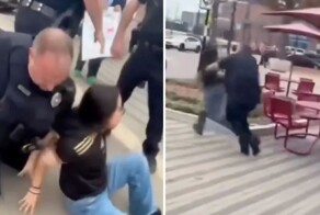 Школьница бросила в полицейского напиток и пожалела