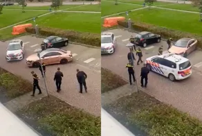 Когда одного водителя встречает целый отряд полиции