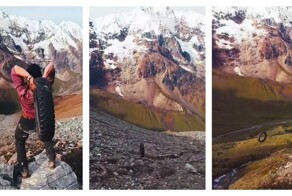 Эпичный спуск покрышки с горы