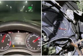 В столб на скорости 220 км/ч