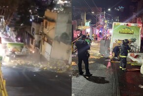 В Мехико грузовик  потерял управление и врезался в жилой дом