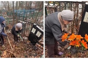 Бабушки навели порядок на заброшенных могилах, о которых давно никто не вспоминал