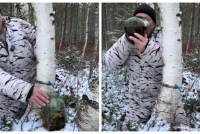 Мужчина оставил банку для берёзового сока и был удивлён результатом