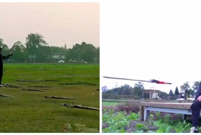 Китайский студент управляет летающими мечами