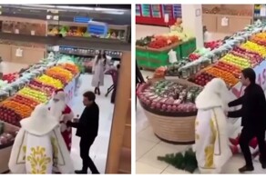 Деды Морозы едва не подрались в продуктовом магазине