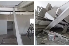 На стройке обрушилась лестница из-за слабой сварки
