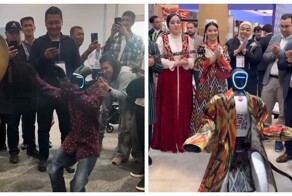 Робот станцевал узбекский танец на туристической ярмарке в Ташкенте