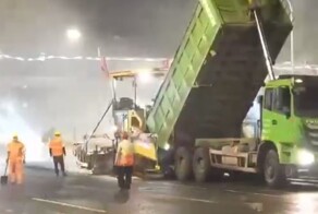 В Китае уложили 8 тысяч тонн асфальта за одну ночь