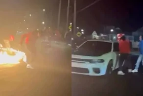 Когда трюк с огнём выходит из-под контроля: горящие ботинки и авария