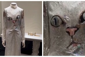 Бренд Valentino представил уникальное платье с котом