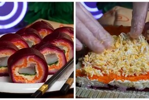 Новогодние роллы «Селёдка под шубой»