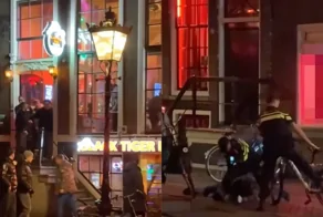 Не стоит злить полицейских в квартале красных фонарей Амстердама