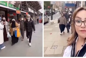 Женщина в шоке от увиденного на улицах Лондона